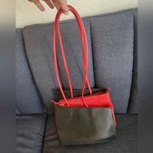 Cleo And Patek Red and Black Shoulder Bag